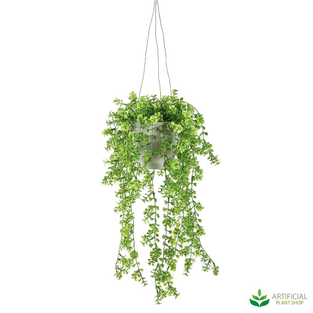 Faux hanging plant with pot