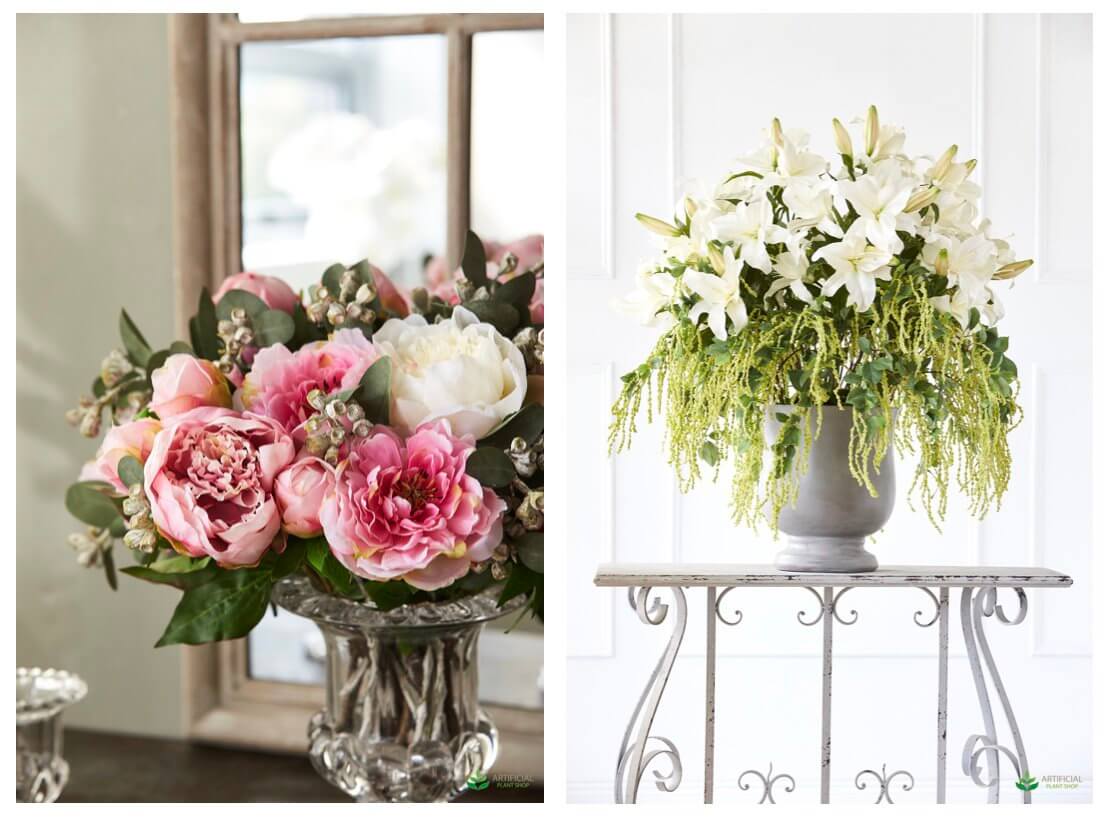 peony flowers and lily flower arrangements