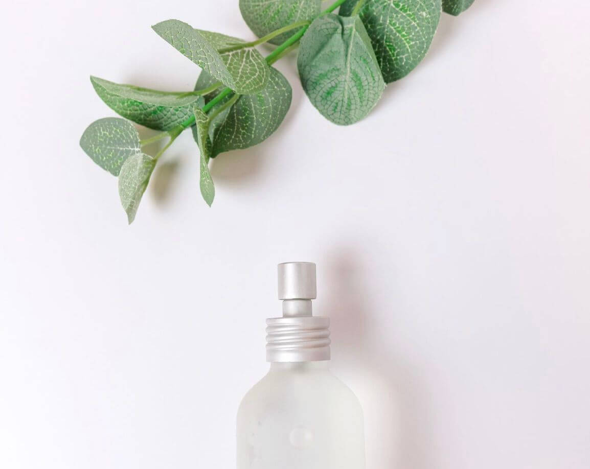 spray bottle with a fake plant