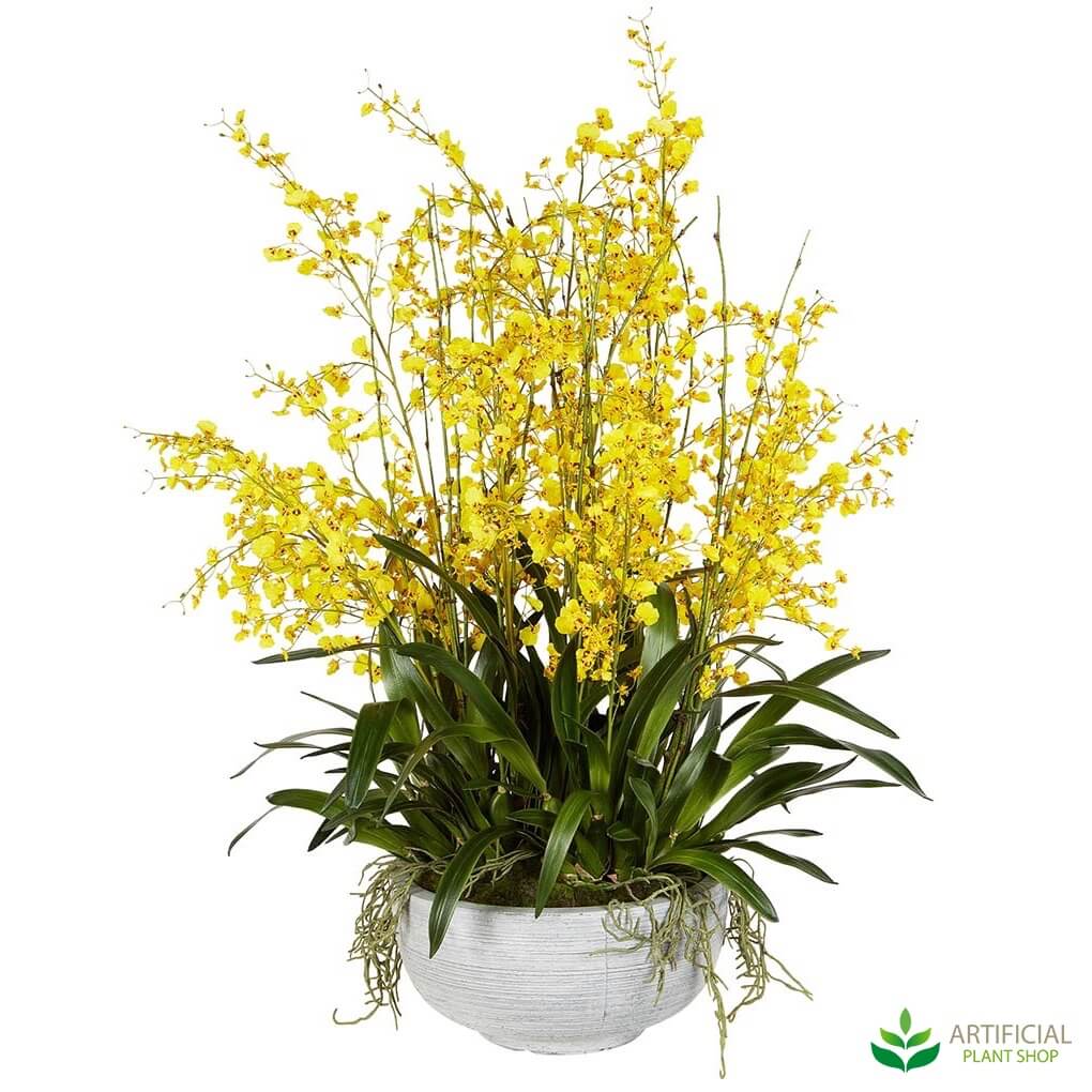 Dancing Orchid arrangement with Yellow Flowers