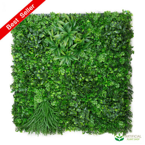 faux greenery wall