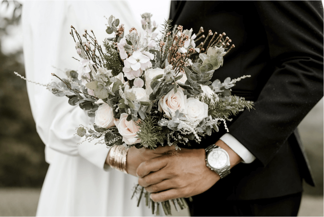 artificial wedding flower bouquet