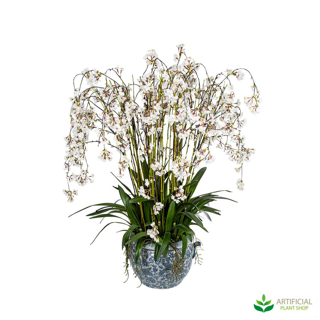 White Blossom Flower Arrangement potted