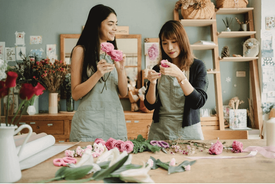 florists arranging flowers