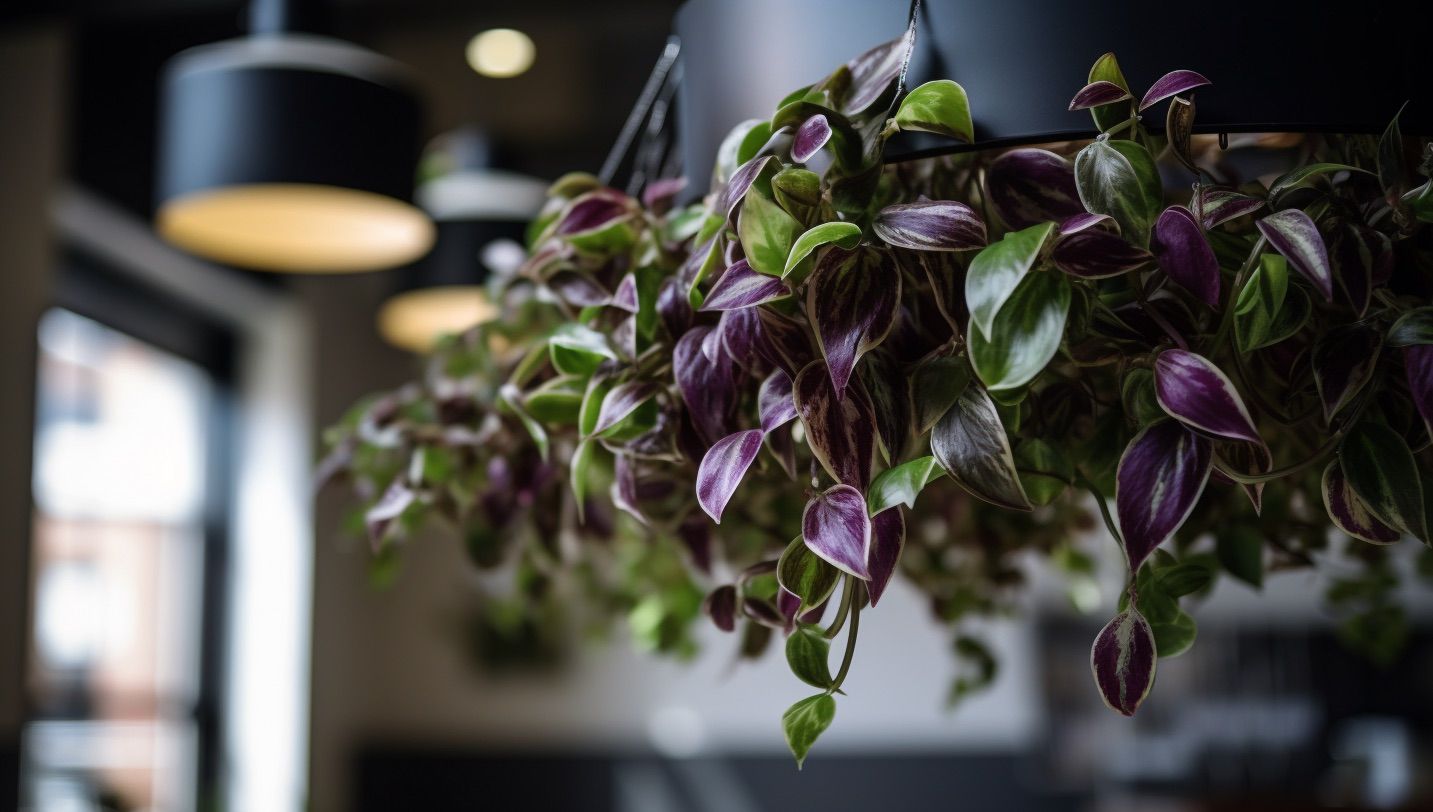 hanging wandering Jew Bush potted plants