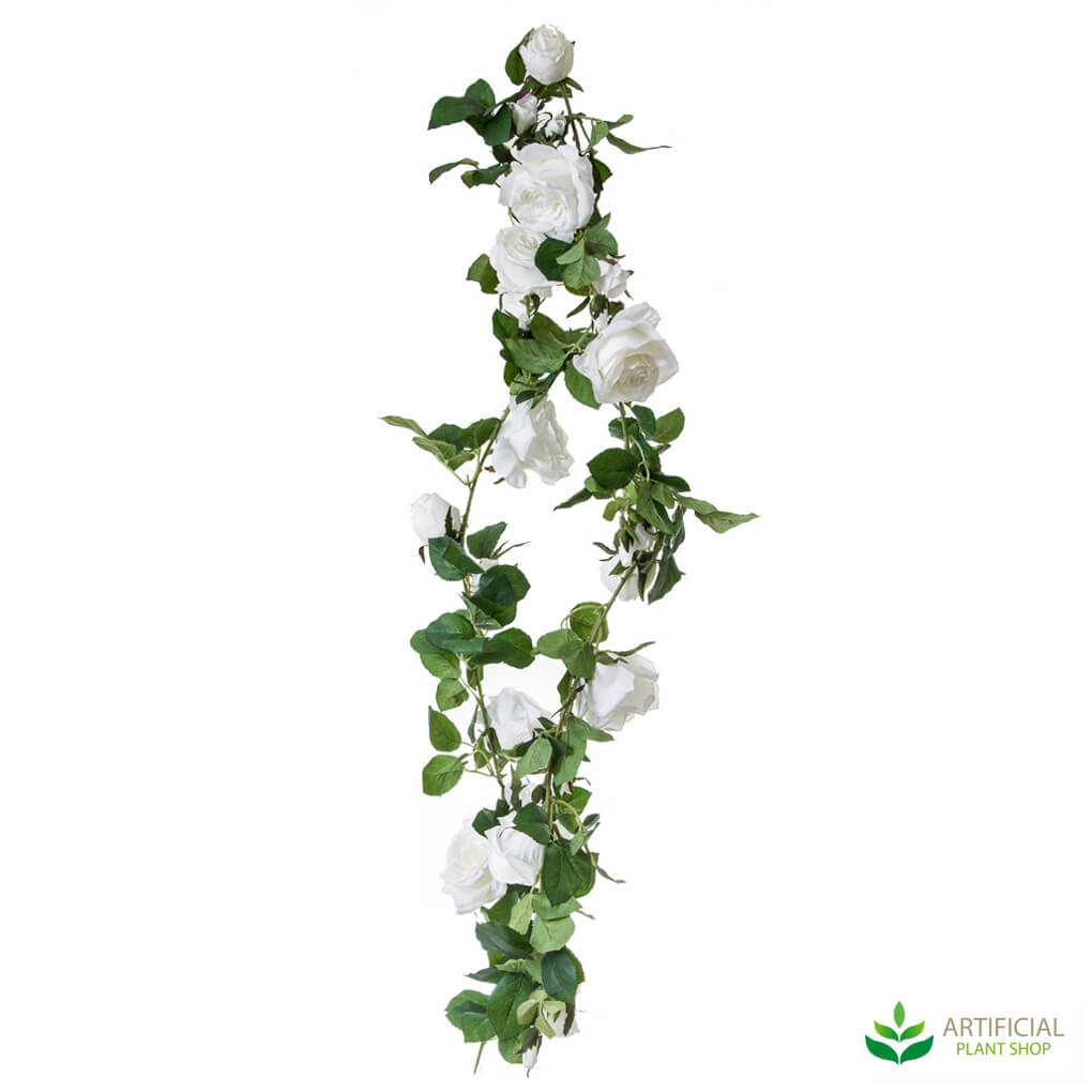 White Rose artificial garland